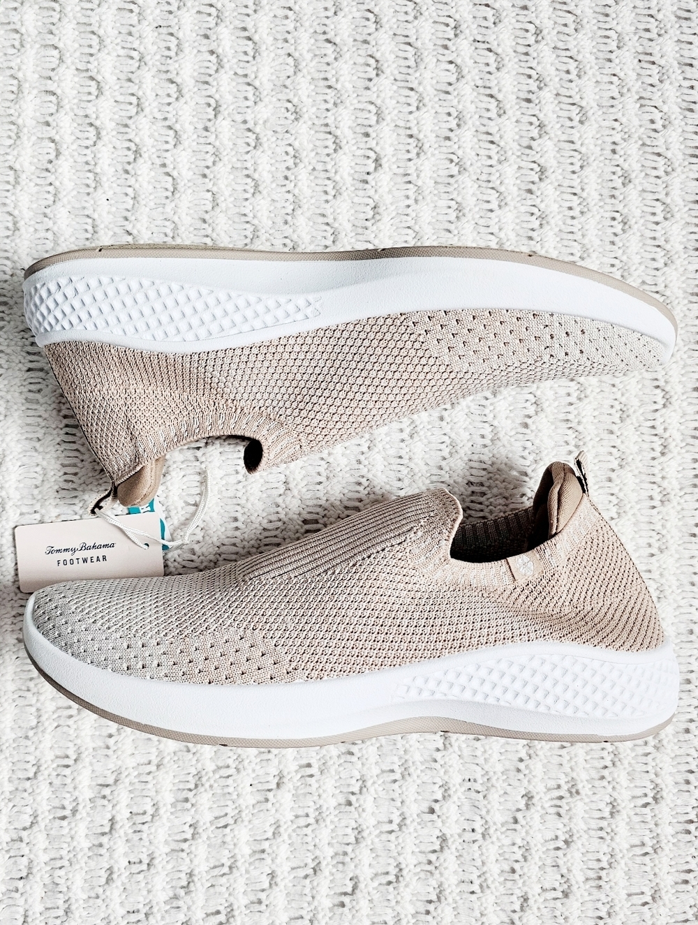 Tommy Bahama Memory Foam Knit Athletic Shoes Neutral Athleisure Stretch Women 10 - Picture 13 of 14
